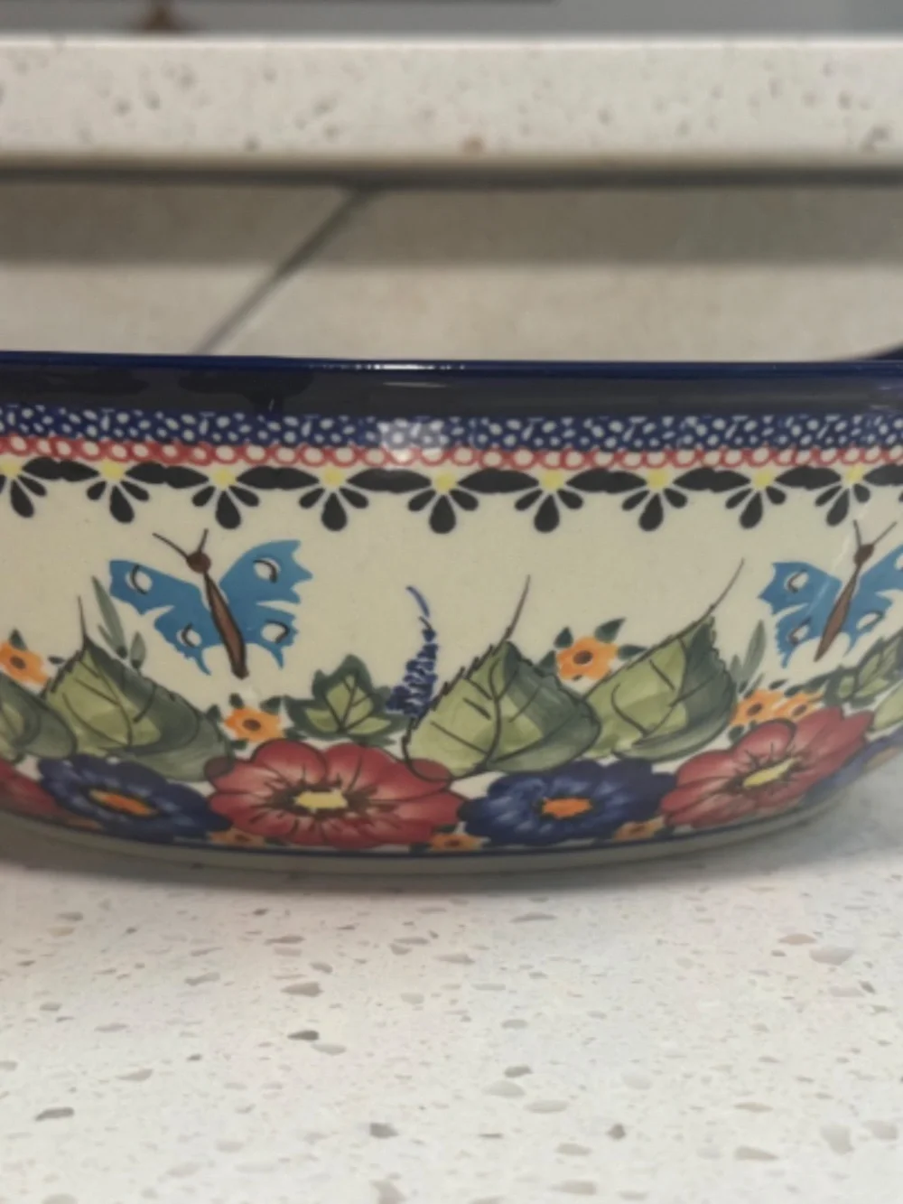 Polish Pottery Spring Spendor Serving Bowl